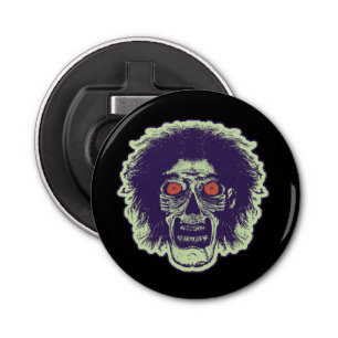 Zombie - Orange Eyes Green Bottle Opener