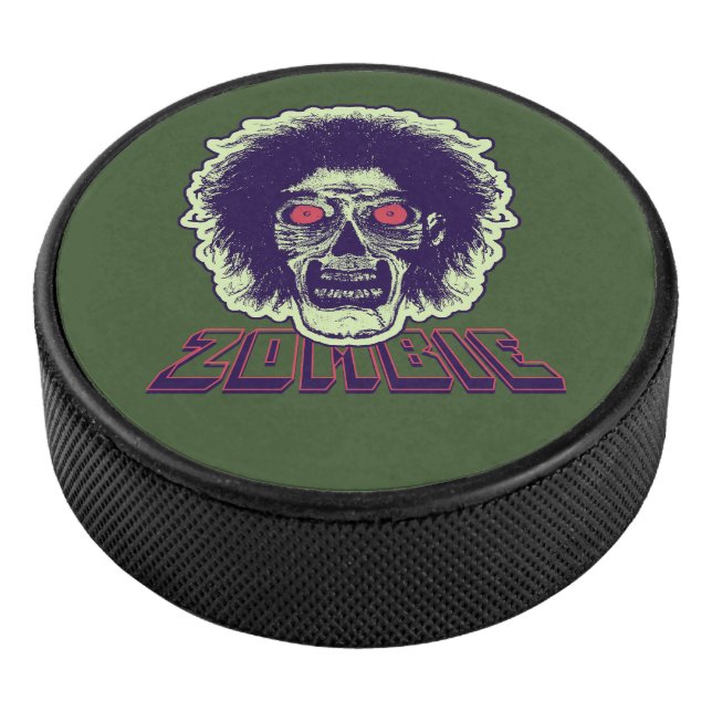 Zombie -Orange Eyes Hockey Puck (3/4)