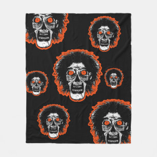 ZOMBIE - Orange Eyes Multi Face Fleece Blanket