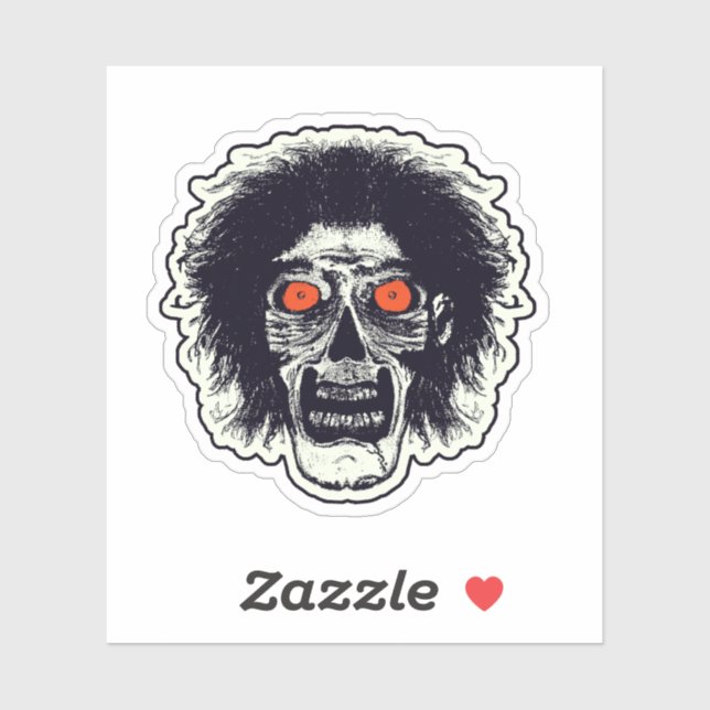 Zombie Orange Eyes Sticker (Sheet)