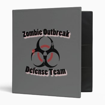 Zombie Outbreak Binder by thezombiezone at Zazzle