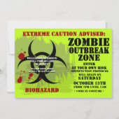 Zombie Outbreak Party Invitation (Front)
