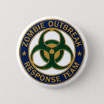 Zombie Outbreak Response Team Badge Button at Zazzle