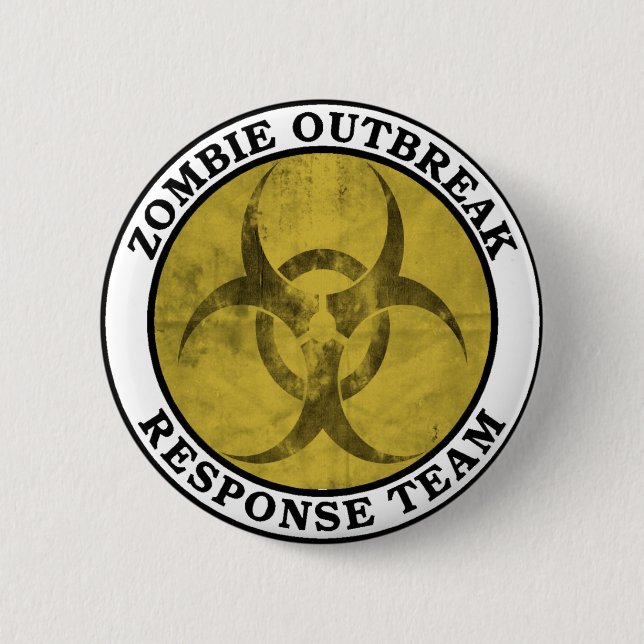 Zombie Outbreak Response Team (Biohazard) Pinback Button (Front)
