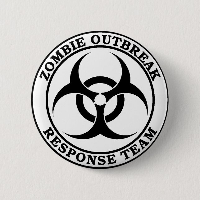 Zombie Outbreak Response Team (Biohazard) Pinback Button (Front)
