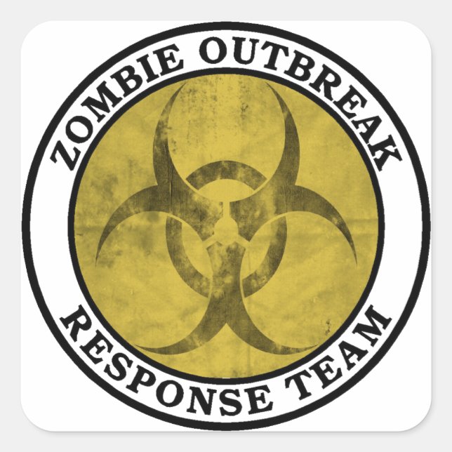 Zombie Outbreak Response Team (Biohazard) Square Sticker (Front)