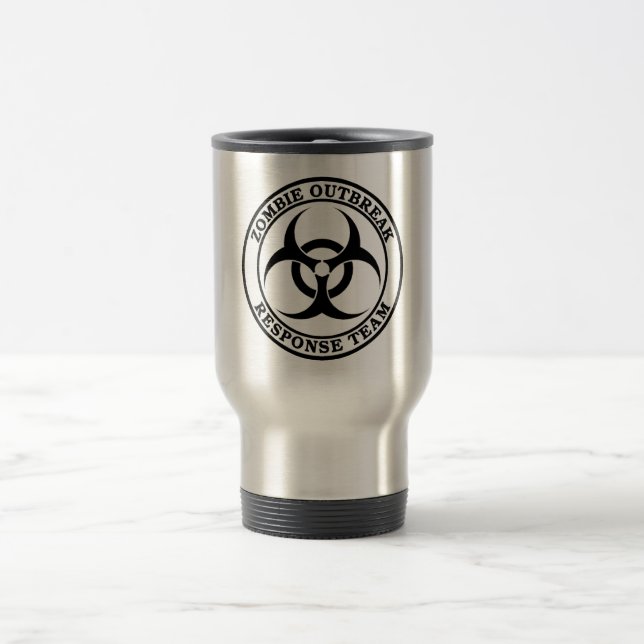 Zombie Outbreak Response Team (Biohazard) Travel Mug (Center)