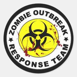 Zombie Outbreak Response Team. Classic Round Sticker