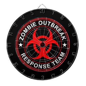 Zombie Outbreak Response Team Dart Board Walking by Sturgils at Zazzle