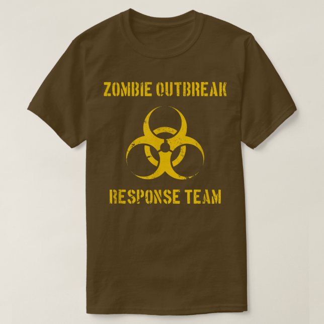 Zombie Outbreak Response Team Funny Halloween T-sh T-Shirt (Design Front)