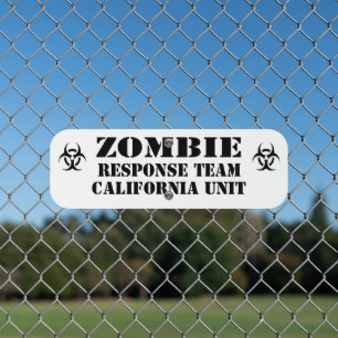 Zombie Outbreak Response Team Personalized Metal Sign