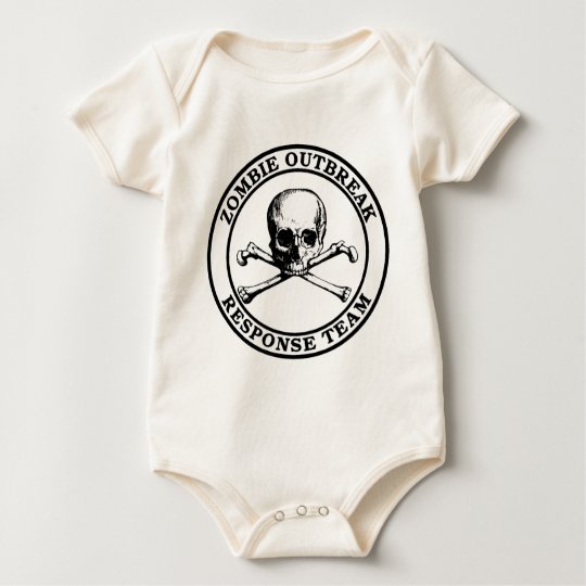 Zombie Outbreak Response Team (Skull Crossbones) Baby Bodysuit