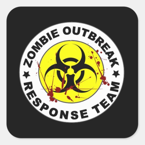 Zombie Outbreak Response Team Square Sticker