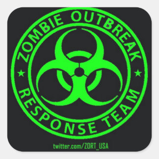 Zombie Outbreak Response Team USA Square Sticker