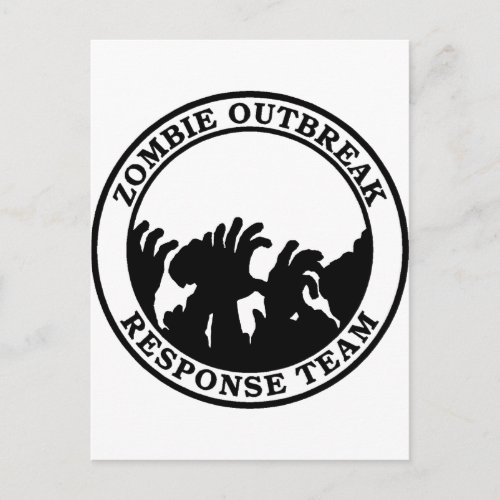 Zombie Outbreak Response Team Zombie Hands Invitation Postcard