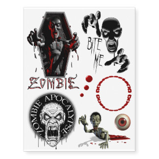 Zombie Outbreak Temporary Tattoos