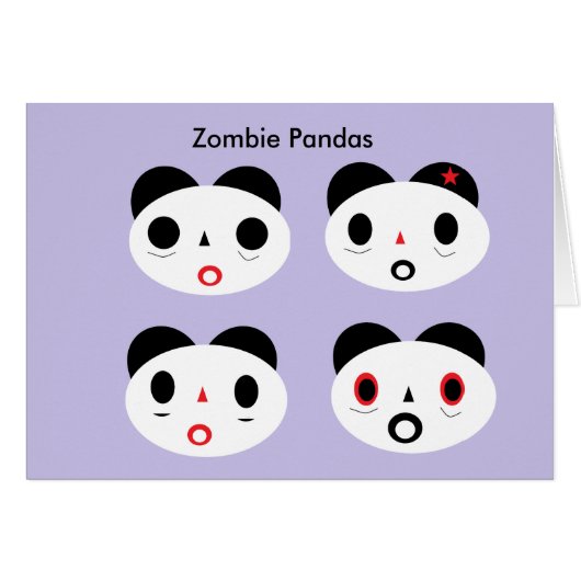 Zombie Panda hey Cards (Front Horizontal)