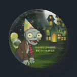 Zombie Party Birthday Halloween Paper Plates<br><div class="desc">Elevate your Zombie Party Birthday Halloween with a personalized touch! Customize the celebration by adding your kid's name and tailor the entire birthday decor for an unforgettable and uniquely spooky experience.</div>