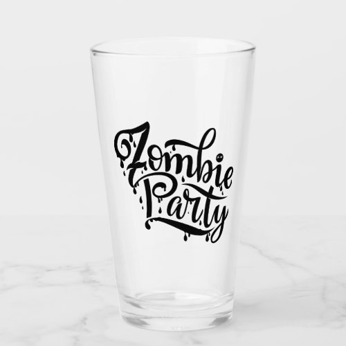 Zombie Party Glass Cup