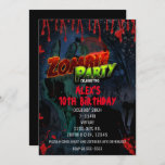 ZOMBIE PARTY Halloween Comic Party Invitations<br><div class="desc">ZOMBIE PARTY Halloween Comic Party Invitations</div>