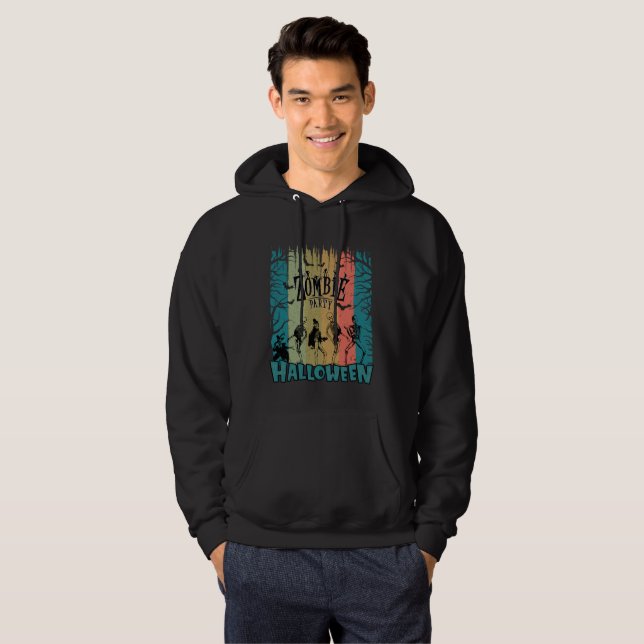 Zombie Party, Halloween Hoodie (Front Full)