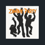 Zombie Party Halloween Party Napkins<br><div class="desc">Zombie silhouettes haunt this napkin with the phrase 'Zombie Party'.</div>