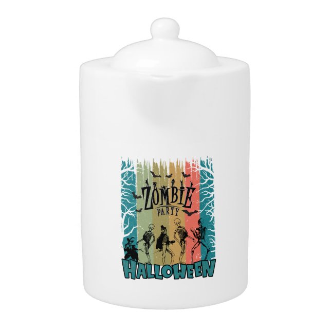 Zombie Party, Halloween Teapot (Front)