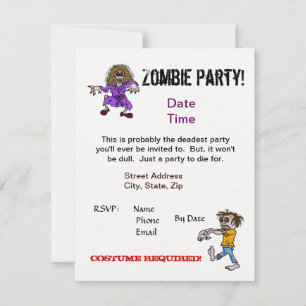 Zombie Party Invitation Customize It!