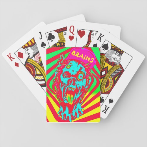 Zombie Personalized Playing Cards