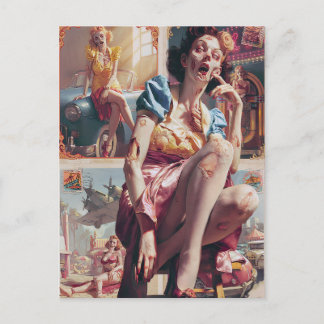 Zombie Pin-Up I Postcard