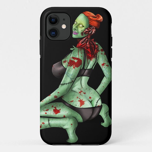 Zombie Pin-Up iPhone 5 Case-Mate Barely There™ Case-Mate iPhone Case (Back)