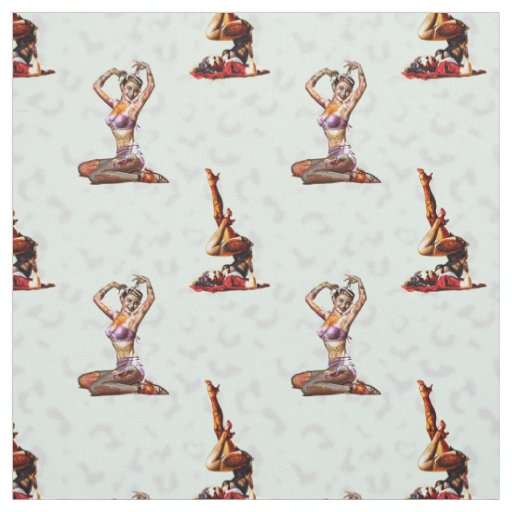 Zombie Pin Ups Fabric