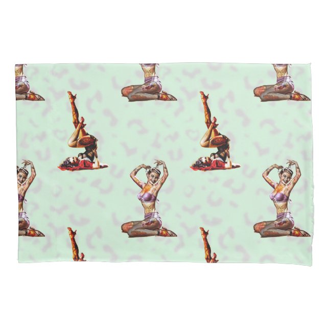 Zombie Pin Ups Pillow Case (Front)