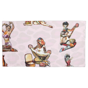 Zombie Pin Ups Pillow Case