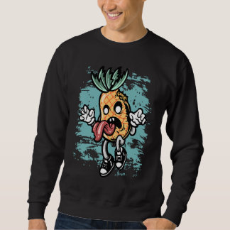 Zombie Pineapple Graphic Zombie Halloween Costume Sweatshirt