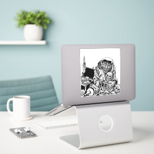 zombie pirate treasure monster horror art  sticker