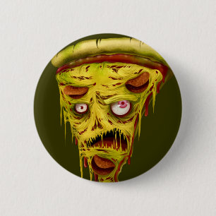 _zombie pizza pinback button