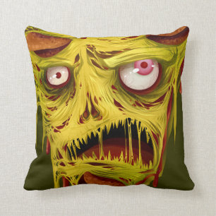 _zombie pizza throw pillow