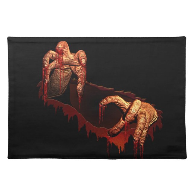 Zombie Place Mats Scary Halloween Party Decor (Front)