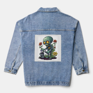 Zombie Plant Parent Denim Jacket