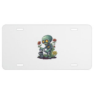 Zombie Plant Parent License Plate