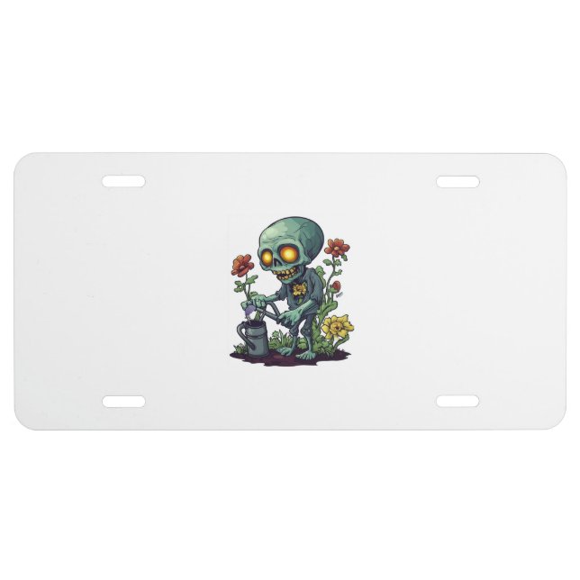 Zombie Plant Parent License Plate (Front)