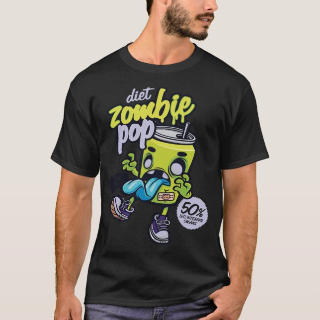 Zombie Pop Sugar Free Funny Saying Humor Quotes T-Shirt (Front)