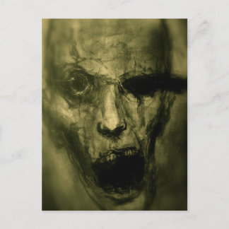 ZOMBIE Postcard by 'The Tormented Alexander'