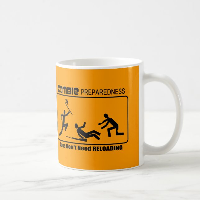 Zombie Preparedness Axes Reload Design Coffee Mug (Right)