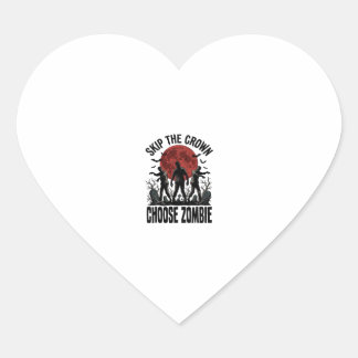 Zombie Princess Shirt Vintage Horror Graphic_1 Heart Sticker