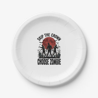 Zombie Princess Shirt Vintage Horror Graphic_1 Paper Plates