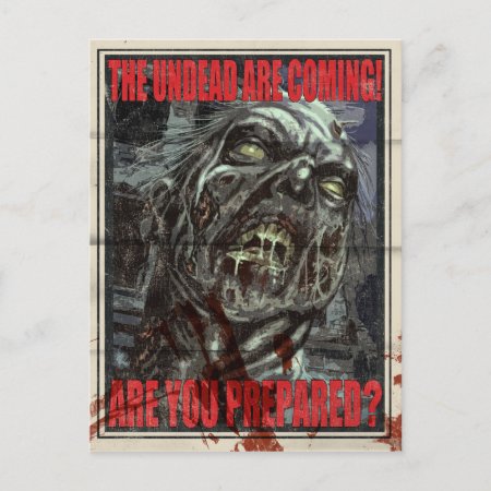 Zombie Propaganda Poster Postcard