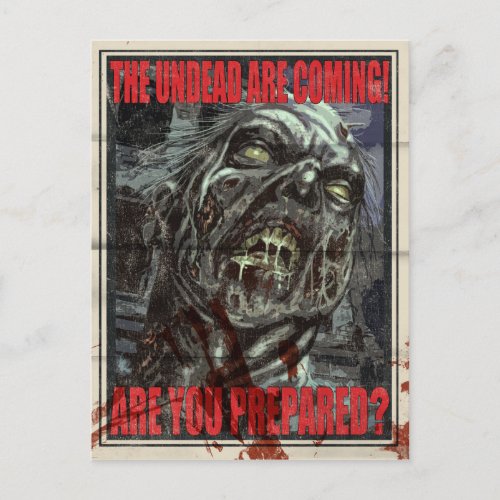 Zombie Propaganda Poster Postcard