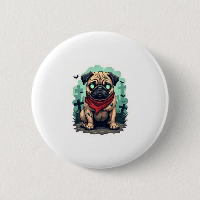 Zombie Pug Parade Button (Front)